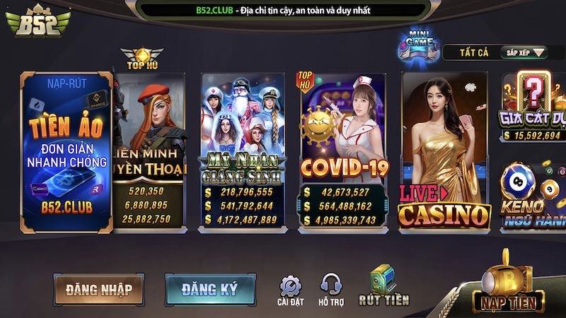 Các sản phẩm game hấp dẫn tại cổng game B52 Club