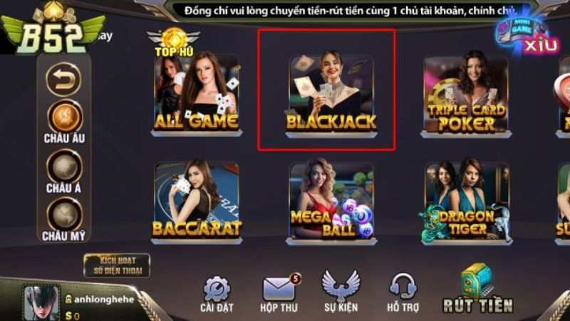 Tìm hiểu đôi nét về game Blackjack tại B52 Club