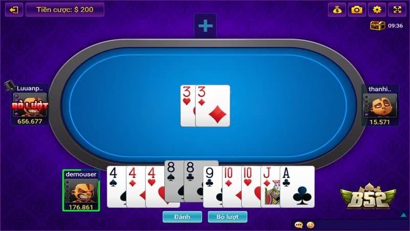 Quy định game bài Sâm lốc tại cổng game B52 Club